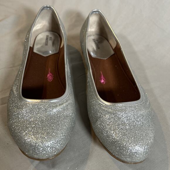 Ros Hommerson Odelle Silver Glitter Ballet Flats Flexble Womans Size 11.5 W/Box - Picture 3 of 16